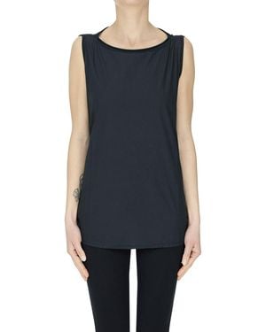 Labo.art Flared Cotton Top - Blue