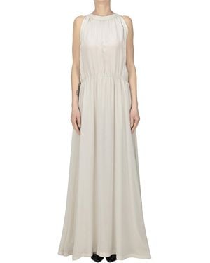 Crida Milano Silk Long Dress - White
