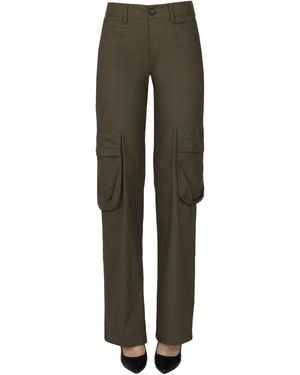 Grifoni Textured Cargo Pants - Green