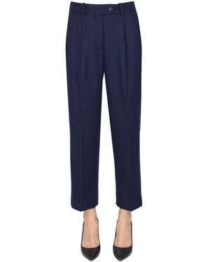 Circolo 1901 Pantaloni in misto lana con pinces - Blu