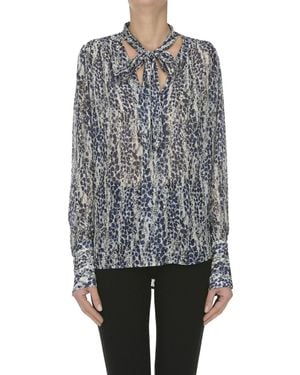 Dondup Crepé Viscose Blouse - Gray