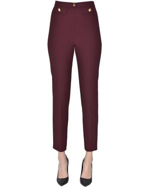Elisabetta Franchi Pantaloni a sigaretta - Rosso