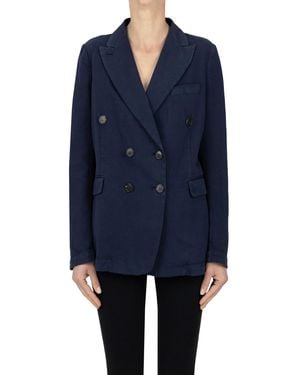 Kiltie Double Breasted Blazer - Blue