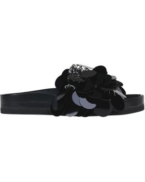 Rabanne Sparkle Slides - Black