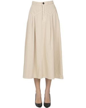 Bellerose Denim Midi Skirt - Natural
