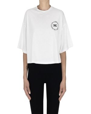 Elisabetta Franchi Cropped Boxy T-shirt - White