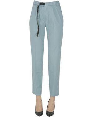 White Sand Marylin Cotton Pants - Blue
