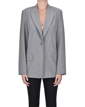 Marina Rinaldi Viscose-blend Blazer - Gray