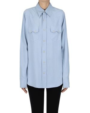 Fortela Camicia in seta - Blu