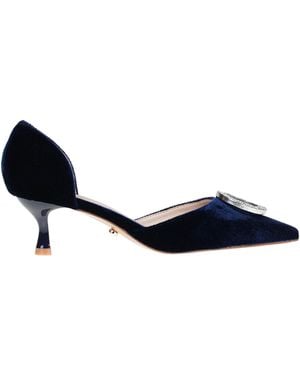 Twentyfourhaitch Velvet Pumps - Blue
