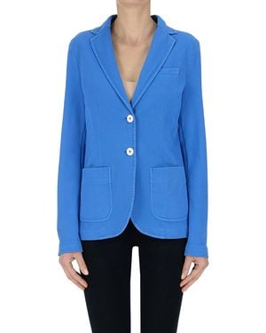 Circolo 1901 Piquet Cotton Blazer - Blue