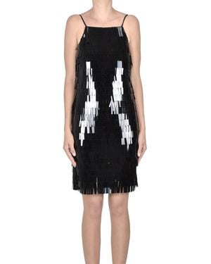 Circus Hotel Sequined Fringed Dress - Black