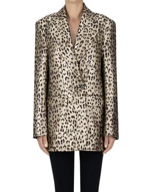 P.A.R.O.S.H. Animal Print Blazer - Metallic