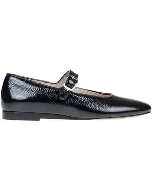 Le Monde Beryl Patent-leather May Jane Ballerinas - Black