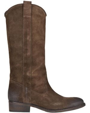 Mimmu Suede Texan Boots - Brown
