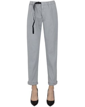 White Sand Marylin Cotton Pants - Gray