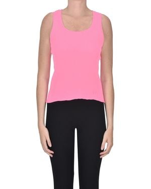 Nenette Ribbed Knit Tank Top - Pink