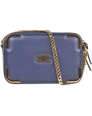 Elisabetta Franchi Borsa camera bag in ecopelle - Blu