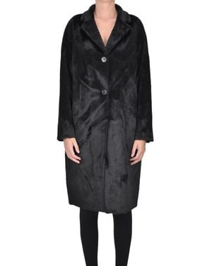 Betta Corradi Cappotto in eco-pelliccia - Nero
