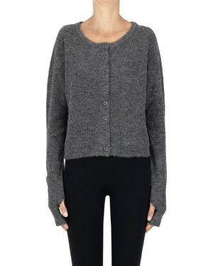 ELEH Bouclè Knit Cardigan - Gray