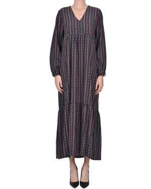 B'Sbee Embroidered Cotton Long Dress - Multicolor