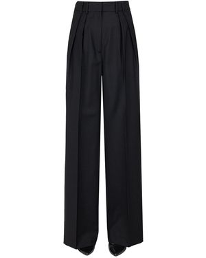 Rohe Pantaloni gamba ampia con pinces - Nero