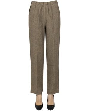 Kiltie Linen Pants - Natural
