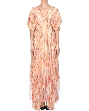 Mes Demoiselles Abito in chiffon stampato - Rosa