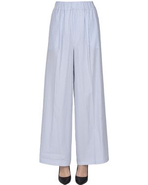 Balia 8.22 Striped Cotton Pants - White