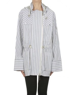 Rabanne Striped Cotton Jacket - Gray