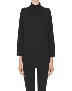 6397 Pullover dolcevita in maglia extrafine - Nero