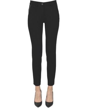 Mason's Pinstriped New York Pants - Black