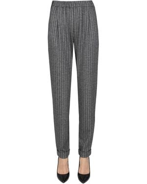 Purotatto Herringbone Pants - Gray