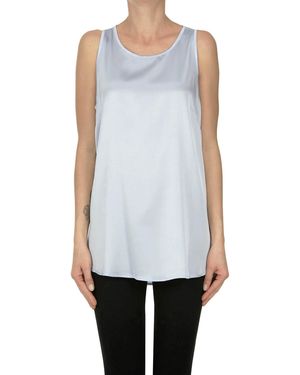 Wild Cashmere Top in seta - Bianco