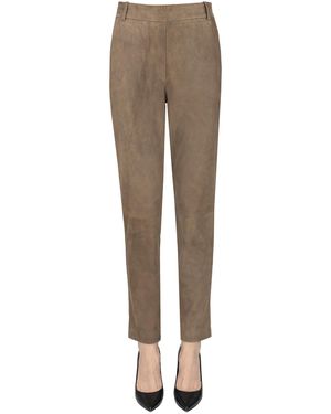 Kiltie Hugo Suede Pants - Natural