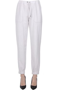 Purotatto Pantaloni in ecosuede - Bianco