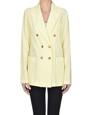 Balia 8.22 Blazer doppiopetto in cotone - Neutro