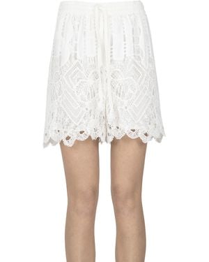 Pinko Serenata Rap Shorts - White