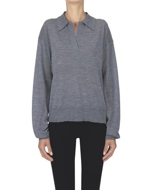 Soeur Pullover Fleming stile polo - Grigio