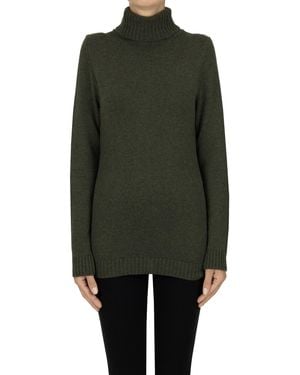 Anneclaire Turtleneck Cashmere Pullover - Green
