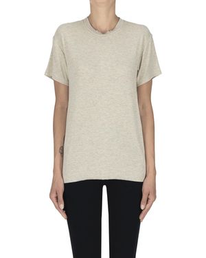 ÉTERNE T-shirt a costine - Neutro