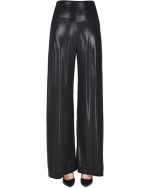 Norma Kamali Metallic Effect Jersey Pants - Black