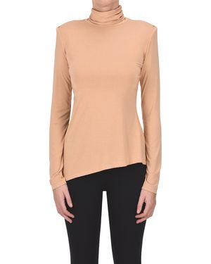 Elisabetta Franchi Modal Turtleneck T-shirt - Blue