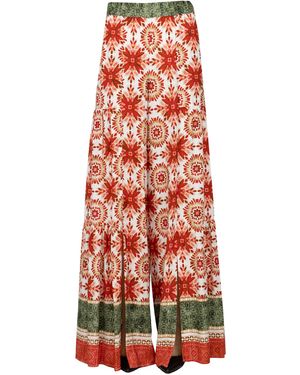 BYE Firenze Pantaloni ampi stampati - Rosso