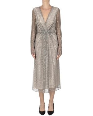 Semicouture Embellished Dress - Metallic