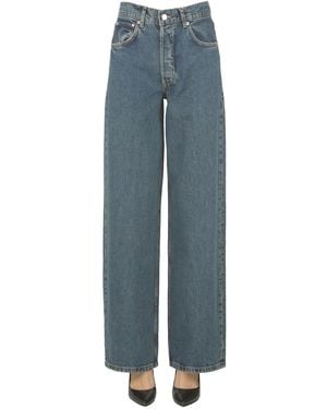 Anine Bing Manon Wide Leg Jeans - Blue