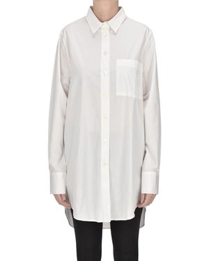 Scaglione Camicia oversize in cotone - Bianco