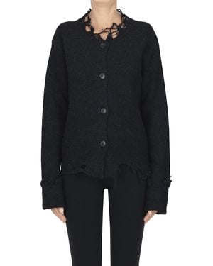 Haikure Used Effect Trims Cardigan - Black
