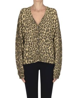 Liu Jo Animal Print Cardigan - Natural