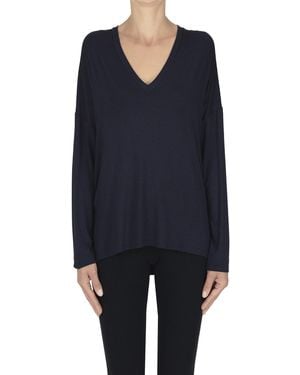 Dondup T-shirt in viscosa - Blu
